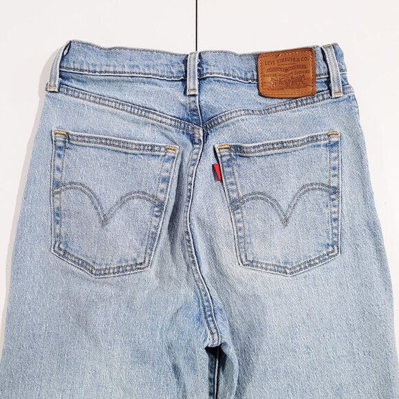 Levi's Ribcage Straight Medium Wash High Rise Ankle Jeans - Size 27 - Picture 9 of 14